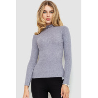 Водолазка женская трикотажная, цвет серый, 204R035