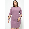 Коротка сукня батал, фіолетового кольору, 102R083