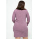 Короткое платье батал, фиолетового цвета, 102R083