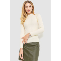 Водолазка женская однотонная, цвет кремовый, 204R019