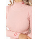 Гольф жіночий в рубчик, колір світло-рожевий, 204R051
