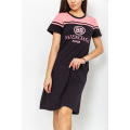 Сукня жіноча повсякденна, колір рожево-чорний, 219RT-001