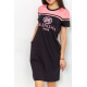 Платье женское домашнее, цвет розово-черный, 219RT-001