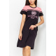 Платье женское домашнее, цвет розово-черный, 219RT-001