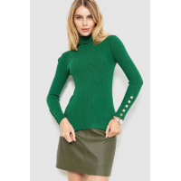 Гольф женский в рубчик, цвет зеленый, 204R036