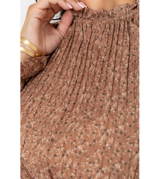 Сукня вільного крою шифонова, колір мокко, 204R701-1