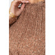 Платье шифоновое свободного кроя, цвет мокко, 204R701-1