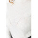 Гольф жіночий в рубчик, колір білий, 204R050
