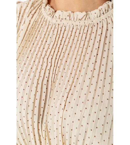Сукня вільного крою шифонова, колір світло-бежевий, 204R701