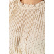 Сукня вільного крою шифонова, колір світло-бежевий, 204R701