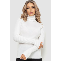 Гольф женский однотонный полубатал, цвет белый, 204R046