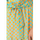 Платье в горох, цвет мятно-оранжевый, 230R023-11