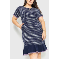 Платье домашнее, цвет темно-синий, 231R6405