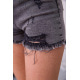 Джинсовые женские шорты, серого цвета рваные, 164R523