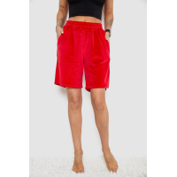 Шорты женские велюровые, цвет красный, 238R106