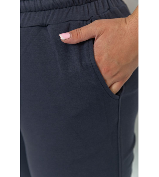 Спортивні штани жіночі двонитка, колір темно-сірий, 102R292