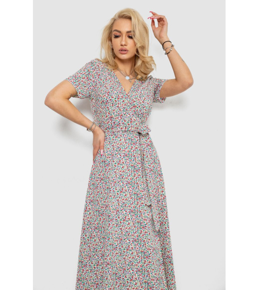 Сарафан с цветочным принтом на запах, цвет разноцвет , 241R185