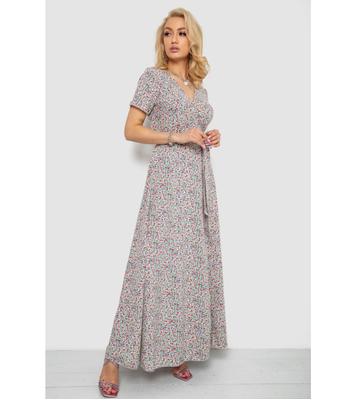 Сарафан с цветочным принтом на запах, цвет разноцвет , 241R185