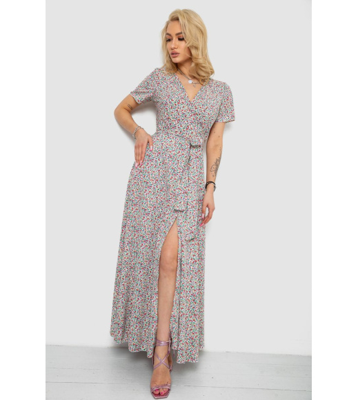 Сарафан с цветочным принтом на запах, цвет разноцвет , 241R185