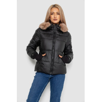 Куртка женская зимняя, цвет черный, 244R2153