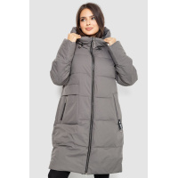 Пуховик женский удлиненный, цвет серый, 243R2309