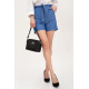 Женские шорты, с карманами и поясом, голубого цвета, 115R329N