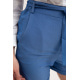 Жіночі шорти, з кишенями і поясом, блакитного кольору, 115R329N