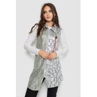 Платье на молнии в комплекте с лонгсливом, цвет серо-оливковый, 247R16959