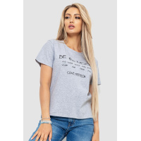 Футболка женская с принтом, цвет серый, 221R3005-1