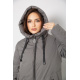 Пуховик женский удлиненный, цвет серый, 243R2307