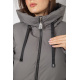Пуховик женский удлиненный, цвет серый, 243R2307