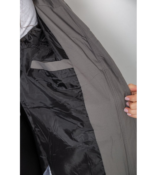 Пуховик женский удлиненный, цвет серый, 243R2307