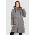 Пуховик женский удлиненный, цвет серый, 243R2307