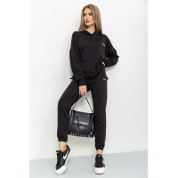 Спортивный костюм женский двухнитка, цвет черный, 129R1515