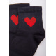 Женские носки, черного цвета с сердечком, 167R523