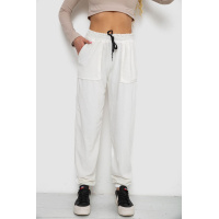 Штаны женские велюровые, цвет молочный, 238R58168