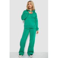 Спортивный костюм женский на флисе, цвет зеленый, 177R056