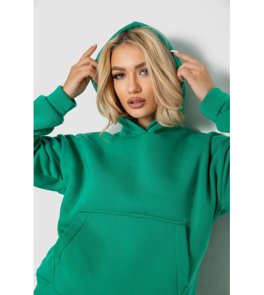 Спортивный костюм женский на флисе, цвет зеленый, 177R056