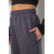 Спортивные штаны женские на флисе, цвет серый, 102R415-1