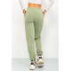 Спортивні штани жіночі двонитка, колір оливковий, 226R030
