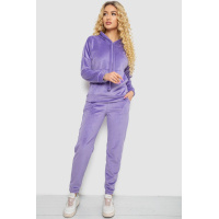 Спортивный костюм женский велюровый, цвет сиреневый, 177R022-1