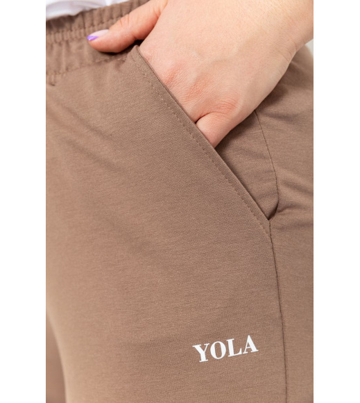 Спортивные штаны женские демисезонные, цвет мокко, 129R1488