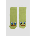 Салатовые женские носки, с принтом, средней длины, 167R337