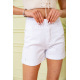 Женские джинсовые шорты, белого цвета, 164R2108