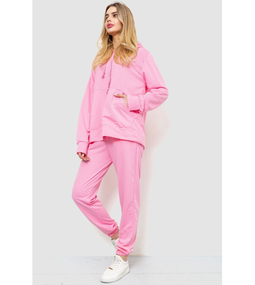 Спорт костюм женский двухнитка, цвет розовый, 244R009