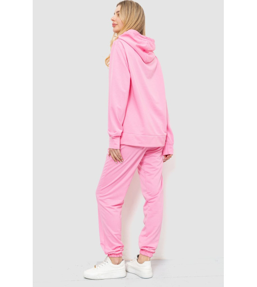 Спорт костюм женский двухнитка, цвет розовый, 244R009