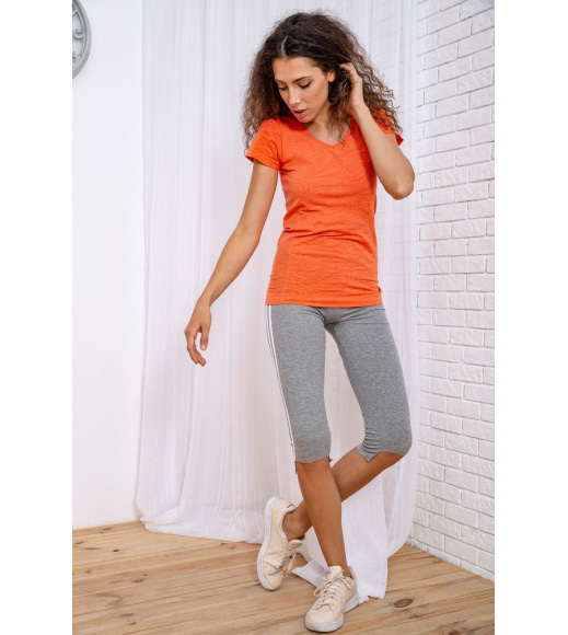 Женская футболка для спорта, оранжевого цвета, 117R128