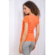 Женская футболка для спорта, оранжевого цвета, 117R128