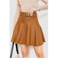 Юбка из экокожи, цвет коричневый, 186R5210