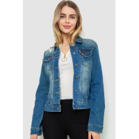 Джинсовая куртка женская, цвет синий, 129RL003